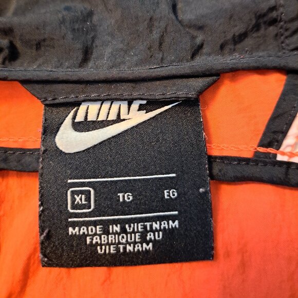 Nike Core Amplify Windrunner Windbreaker in red,white,&black W/ neon yellow logo - Picture 10 of 10